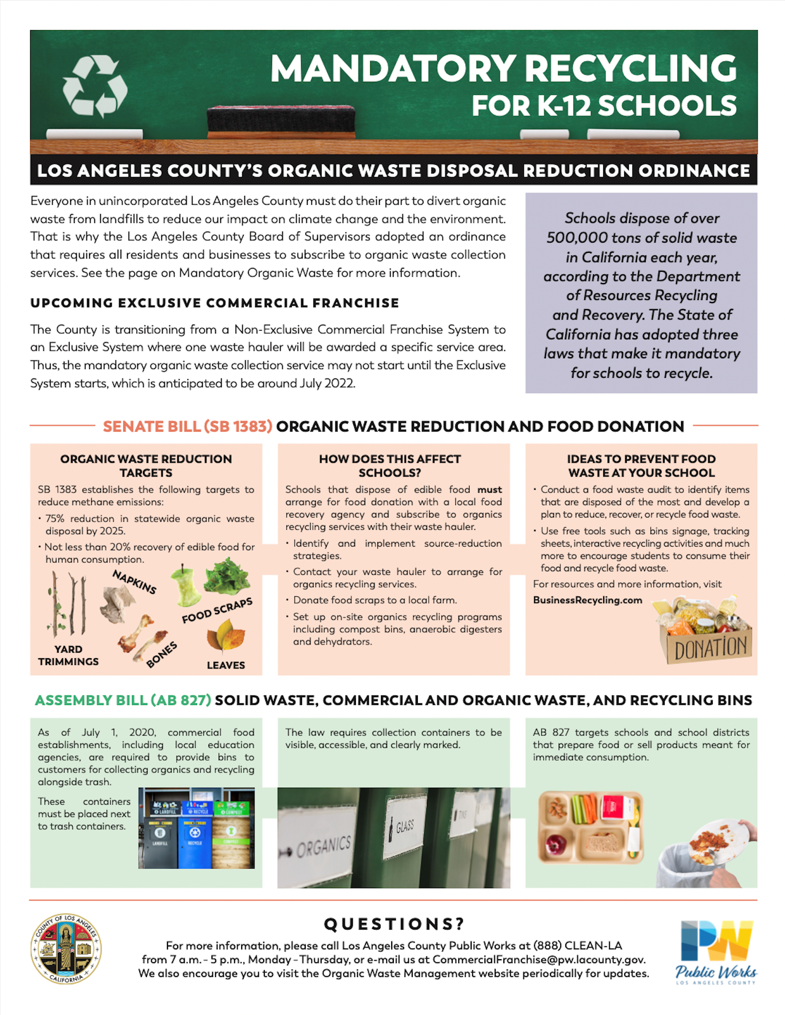 Mandatory Recycling for Schools (K-12th Grades)